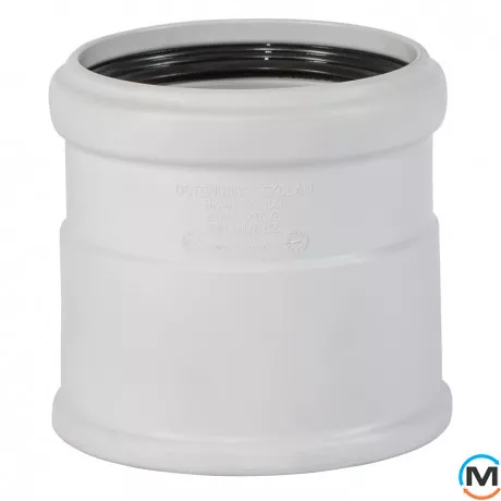 Муфта канализационная Ostendorf Skolan db Надвижная 110, Вариант: Надвижная, Вид канализации: Внутренняя, Тип канализации: Бесшумная, Цвет: Светло-серый, Диаметр (мм): 100, Материал: Полипропилен PPR, фото 