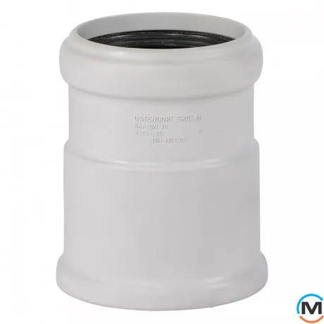 Муфта канализационная Ostendorf Skolan db Надвижная 75, Вариант: Надвижная, Вид канализации: Внутренняя, Тип канализации: Бесшумная, Цвет: Светло-серый, Диаметр (мм): 75, Материал: Полипропилен PPR, фото 