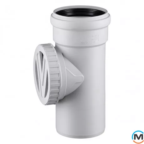 Ревізія каналізаційна Ostendorf Skolan db 110, Вид каналізації: Внутрішня, Тип каналізації: Безшумна, Діаметр (мм): 100, Матеріал: Поліпропілен PPR, фото 