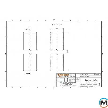 Труба каналізаційна Ostendorf без розтруба Skolan db 110х3000, Варіант: Без розтрубу, Вид каналізації: Внутрішня, Тип каналізації: Безшумна, Колір: Світло сірий, Діаметр (мм): 100, Товщина стінки (мм): 5.3, Довжина (мм): 3000, Матеріал: Поліпропілен PPR, фото , зображення 2