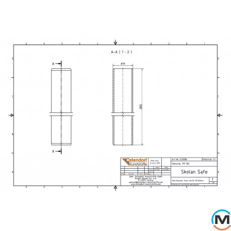Труба каналізаційна Ostendorf без розтруба Skolan db 75х3000, Варіант: Без розтрубу, Вид каналізації: Внутрішня, Тип каналізації: Безшумна, Колір: Світло сірий, Діаметр (мм): 75, Товщина стінки (мм): 4.5, Довжина (мм): 3000, Матеріал: Поліпропілен PPR, фото , зображення 2