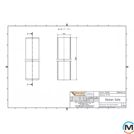 Труба каналізаційна Ostendorf без розтруба Skolan db 90х2000, Варіант: Без розтрубу, Вид каналізації: Внутрішня, Тип каналізації: Безшумна, Колір: Світло сірий, Діаметр (мм): 90, Товщина стінки (мм): 4.5, Довжина (мм): 2000, Матеріал: Поліпропілен PPR, фото , зображення 2
