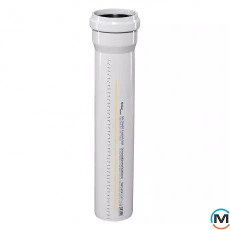 Труба канализационная Ostendorf Skolan db 110х2000, Вариант: С раструбом, Вид канализации: Внутренняя, Тип канализации: Бесшумная, Цвет: Светло-серый, Диаметр (мм): 100, Толщина стенки (мм): 5.3, Длина (мм): 2000, Материал: Полипропилен PPR, фото 