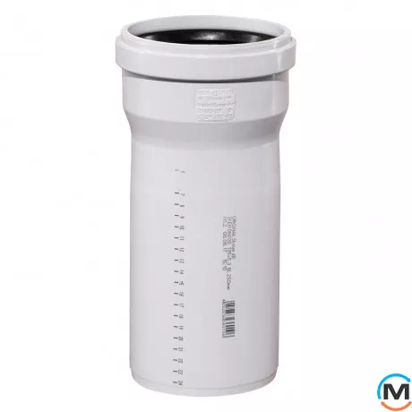 Труба каналізаційна Ostendorf Skolan db 125х250, Варіант: З розтрубом, Вид каналізації: Внутрішня, Тип каналізації: Безшумна, Колір: Світло сірий, Діаметр (мм): 125, Товщина стінки (мм): 5.3, Довжина (мм): 250, Матеріал: Поліпропілен PPR, фото 