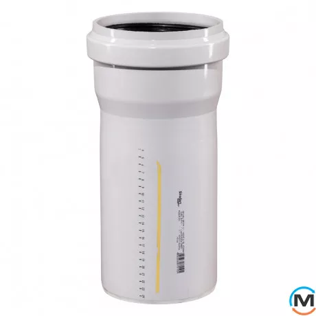 Труба канализационная Ostendorf Skolan db 150х250, Вариант: С раструбом, Вид канализации: Внутренняя, Тип канализации: Бесшумная, Цвет: Светло-серый, Диаметр (мм): 150, Толщина стенки (мм): 5.3, Длина (мм): 250, Материал: Полипропилен PPR, фото 