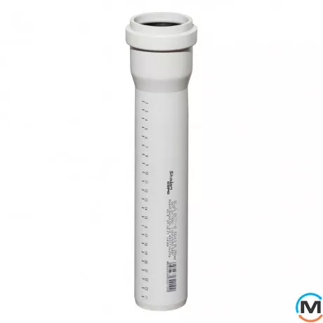 Труба каналізаційна Ostendorf Skolan db 58х250, Варіант: З розтрубом, Вид каналізації: Внутрішня, Тип каналізації: Безшумна, Колір: Світло сірий, Діаметр (мм): 50, Товщина стінки (мм): 4, Довжина (мм): 250, Матеріал: Поліпропілен PPR, фото 