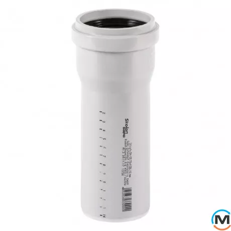 Труба каналізаційна Ostendorf Skolan db 75х150, Варіант: З розтрубом, Вид каналізації: Внутрішня, Тип каналізації: Безшумна, Колір: Світло сірий, Діаметр (мм): 75, Товщина стінки (мм): 4.5, Довжина (мм): 150, Матеріал: Поліпропілен PPR, фото 