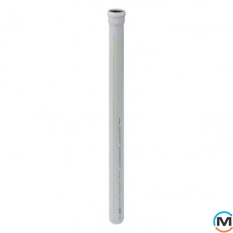 Труба канализационная Ostendorf Skolan db 75х2000, Вариант: С раструбом, Вид канализации: Внутренняя, Тип канализации: Бесшумная, Цвет: Светло-серый, Диаметр (мм): 75, Толщина стенки (мм): 4.5, Длина (мм): 2000, Материал: Полипропилен PPR, фото 