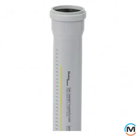 Труба каналізаційна Ostendorf Skolan db 75х500, Варіант: З розтрубом, Вид каналізації: Внутрішня, Тип каналізації: Безшумна, Колір: Світло сірий, Діаметр (мм): 75, Товщина стінки (мм): 4.5, Довжина (мм): 500, Матеріал: Поліпропілен PPR, фото 