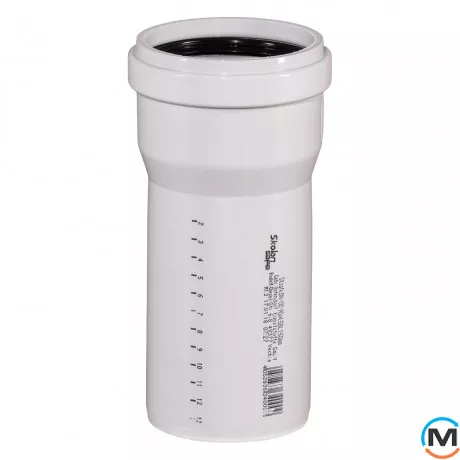 Труба каналізаційна Ostendorf Skolan db 90х150, Варіант: З розтрубом, Вид каналізації: Внутрішня, Тип каналізації: Безшумна, Колір: Світло сірий, Діаметр (мм): 90, Товщина стінки (мм): 4.5, Довжина (мм): 150, Матеріал: Поліпропілен PPR, фото 