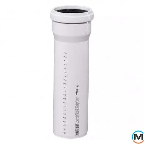 Труба каналізаційна Ostendorf Skolan db 90х250, Варіант: З розтрубом, Вид каналізації: Внутрішня, Тип каналізації: Безшумна, Колір: Світло сірий, Діаметр (мм): 90, Товщина стінки (мм): 4.5, Довжина (мм): 250, Матеріал: Поліпропілен PPR, фото 