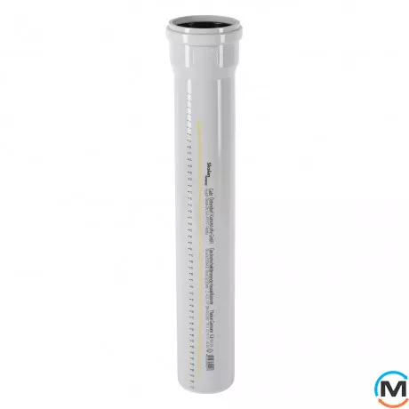 Труба каналізаційна Ostendorf Skolan db 90х500, Варіант: З розтрубом, Вид каналізації: Внутрішня, Тип каналізації: Безшумна, Колір: Світло сірий, Діаметр (мм): 90, Товщина стінки (мм): 4.5, Довжина (мм): 500, Матеріал: Поліпропілен PPR, фото 