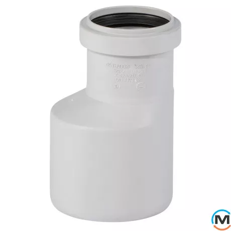 Редукция канализационная Ostendorf Skolan db для HT 75/58, Вариант: Обычная, Вид канализации: Внутренняя, Тип канализации: Бесшумная, Модификация: 75/50, Исполнение: С Skolan db на HT-Safe, Цвет: Светло-серый, Диаметр (мм): 75, Материал: Полипропилен PPR, фото 