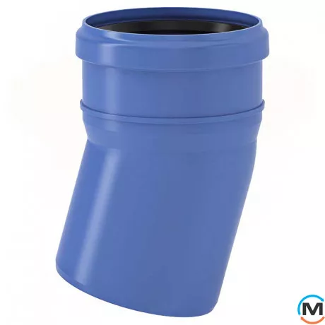 Коліно Valsir Triplus Ø110 15°, Градус (град.): 15, Діаметр (мм): 110, фото 