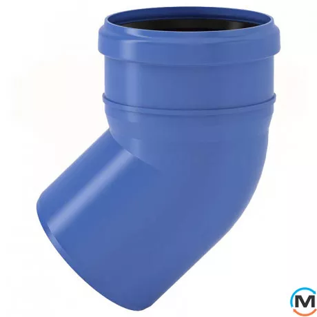 Коліно Valsir Triplus Ø75 45°, Градус (град.): 45, Діаметр (мм): 75, фото 