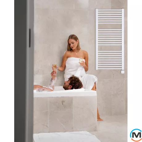 Электрическое полотенцесушитель Luxrad BASIC G 1200x500 тен (300 Вт) белый, скрытый монтаж, справа, Высота (мм): 1200, Модификация: скрытый монтаж, Исполнение: Правый, Макс. мощность (Вт): 300, фото , изображение 4