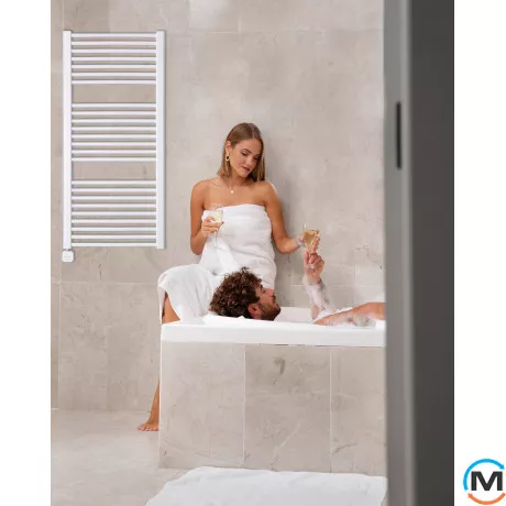 Электрическое полотенцесушитель Luxrad BASIC G 922x500 тен (300 Вт) белый, скрытый монтаж, слева, Высота (мм): 922, Модификация: скрытый монтаж, Исполнение: Левый, Макс. мощность (Вт): 300, фото , изображение 3