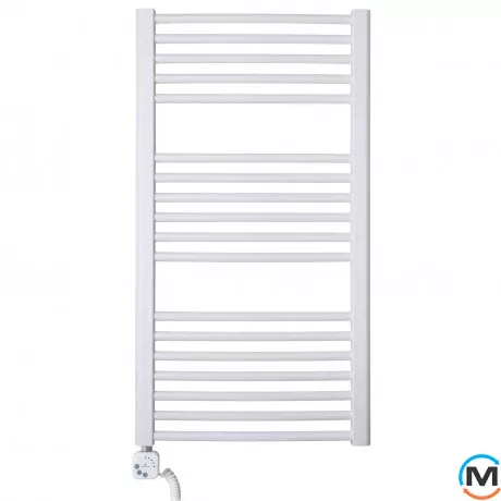 Електричний сушка для рушників Luxrad BASIC G 922x500 тен (300 Вт) білий, з кабелем, зліва, Висота (мм): 922, Модифікація: с кабелем, Виконання: Лівий, Макс. потужність (Вт): 300, фото 