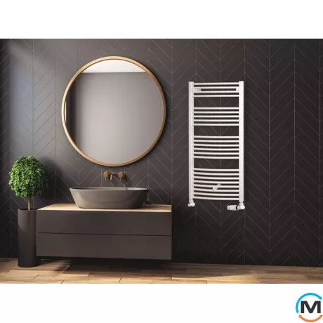 Електричний сушка для рушників Luxrad BASIC G 922x500 тен (300 Вт) білий, з кабелем, справа, Висота (мм): 922, Модифікація: с кабелем, Виконання: Правий, Макс. потужність (Вт): 300, фото , зображення 5