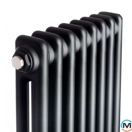 Радіатор Luxrad COLUMNUS двотрубний 1800x380 ZDC чорний матовий, Виконання: Вертикальний, Колір: Чорний, Висота (мм): 1800, Кількість рядів: 2, Довжина (мм): 380, фото , зображення 3