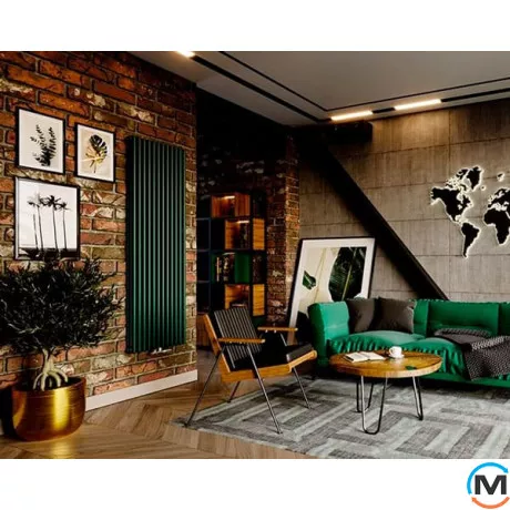 Радіатор Luxrad COLUMNUS двотрубний 1800x470 ZDC чорний матовий, Виконання: Вертикальний, Колір: Чорний, Висота (мм): 1800, Кількість рядів: 2, Довжина (мм): 470, фото , зображення 5