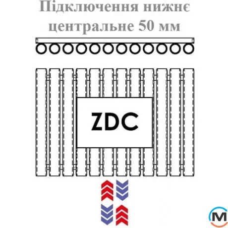 Радіатор Luxrad COLUMNUS двотрубний 2000x470 ZDC чорний матовий RAL 9005 MAT, Виконання: Вертикальний, Колір: Чорний, Висота (мм): 2000, Кількість рядів: 2, Довжина (мм): 470, фото , зображення 7