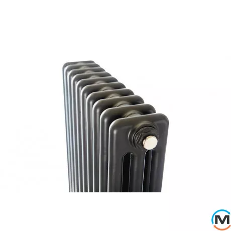Радіатор Luxrad COLUMNUS тритрубний 2000x470 ZDC чорний матовий структурний, Виконання: Вертикальний, Колір: Чорний, Висота (мм): 2000, Кількість рядів: 3, Довжина (мм): 470, фото , зображення 4