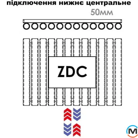 Радіатор Luxrad TOBA 1800x510 антрацит ZDC RAL7016, Колір: Антрацит, фото , зображення 5