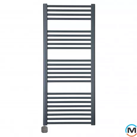 Електричний сушка для рушників Luxrad REGULAR 1160x500 антрацит RAL 7016, тен (600 Вт) прихований монтаж, зліва, Висота (мм): 1160, Модифікація: скрытый монтаж, Виконання: Лівий, фото 