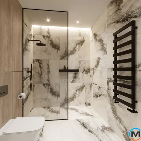 Электрическое полотенцесушитель Luxrad SCALA NEW 1230x500 антрацит RAL 7016, тен (600 Вт) с кабелем, справа, Цвет: Антрацит, Высота (мм): 1230, Модификация: с кабелем, Исполнение: Правый, фото , изображение 6