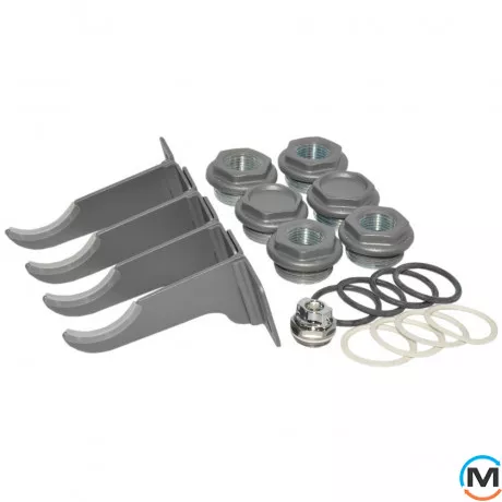 Монтажный комплект Nova Florida (4 кроншт.) для алюм. советов. 1" х 1/2" GRAPHITE 3R, Цвет: Графит, фото 