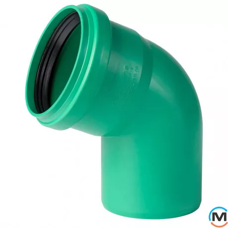 Коліно каналізаційне Ostendorf KG2000B 100х67 °, Градус (град.): 67, Діаметр (мм): 100, фото 