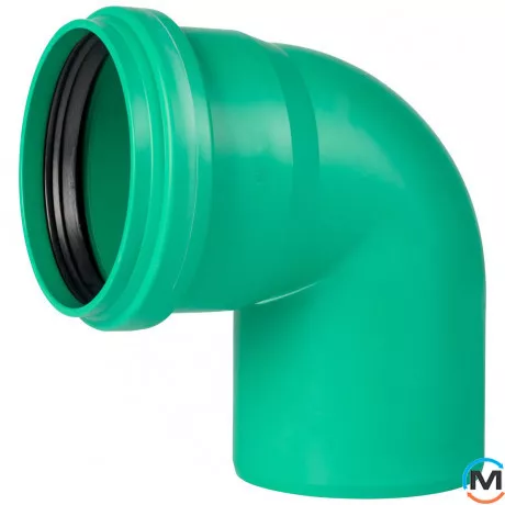Коліно каналізаційне Ostendorf KG2000B 125х87°, Градус (град.): 87, Діаметр (мм): 125, фото 