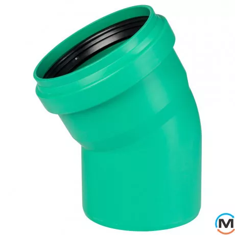 Коліно каналізаційне Ostendorf KG2000B 150х30°, Градус (град.): 30, Діаметр (мм): 160, фото 