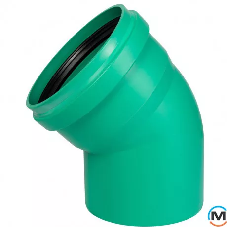 Коліно каналізаційне Ostendorf KG2000B 315х45°, Градус (град.): 45, Діаметр (мм): 315, фото 