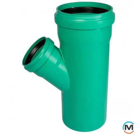 Тройник канализационный Ostendorf KG2000EA 250х150 45°, Градус (град.): 45, Диаметр (мм): 250, Модификация: 250х150 45°, фото 