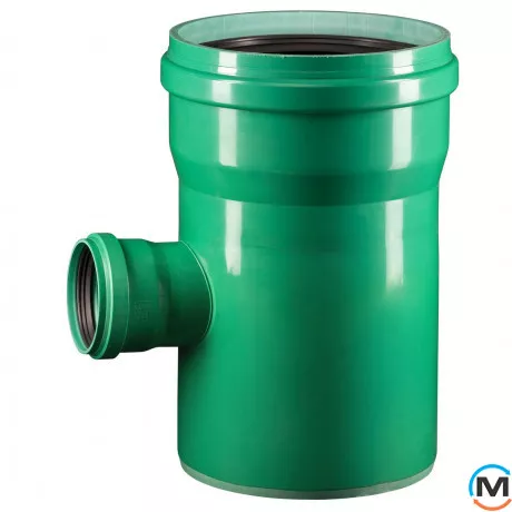 Тройник канализационный Ostendorf KG2000EA 400х150 87°, Градус (град.): 87, Диаметр (мм): 400, Модификация: 400х150 87°, фото 