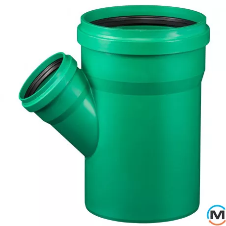 Тройник канализационный Ostendorf KG2000EA 400х200 45°, Градус (град.): 45, Диаметр (мм): 400, Модификация: 400х200 45°, фото 