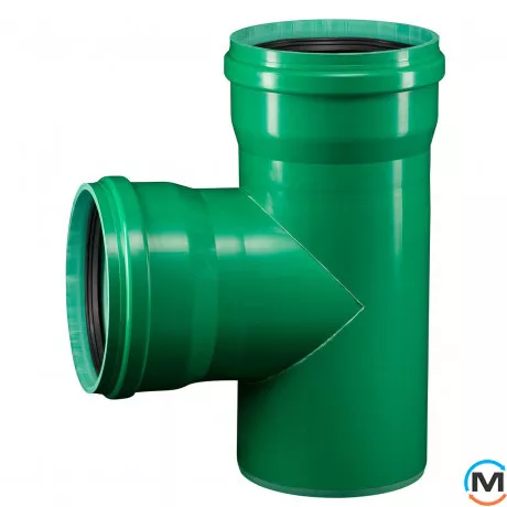 Тройник канализационный Ostendorf KG2000EA 400х400 87°, Градус (град.): 87, Диаметр (мм): 400, Модификация: 400х400 87°, фото 