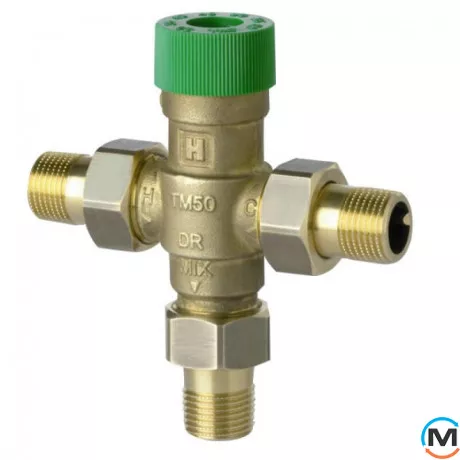 Клапан Resideo (Honeywell) змішувальний TM50-1/2A (з накидними гайками), фото 