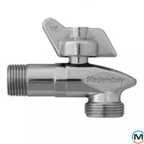 Кран Albertoni "SQUALO" кульовий кутовий для сантехприладів Ø1/2" х 3/4", фото 