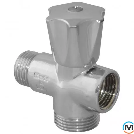 Кран Albertoni прохідний вентильний Ø1/2" х 3/4" х 1/2", фото 