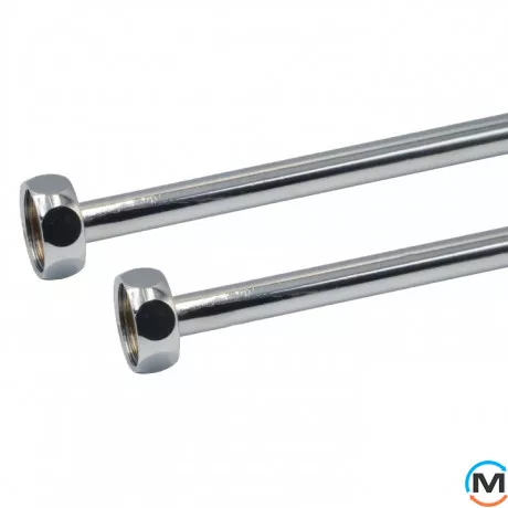 Трубка Albertoni хромированная Ø10 1/2"х1/2" ВВ L = 1,0 м 130/1, Длина  (см): 100, фото 