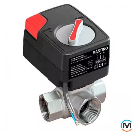Кран з електроприводом Mastino PRO (трьохходовий) 220В 1", Діаметр різьблення: 1", фото 