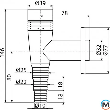 Сифон Alca Plast для пральної/сушильної/посудомийної машинки зовнішній білий з вентиляційним клапаном, фото , изображение 2