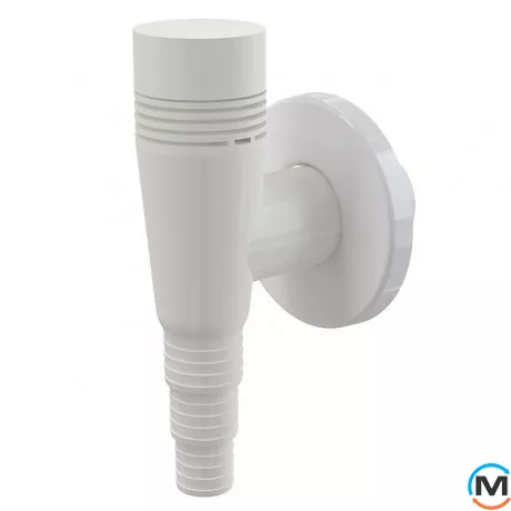 Сифон Alca Plast для пральної/сушильної/посудомийної машинки зовнішній білий з вентиляційним клапаном, фото 