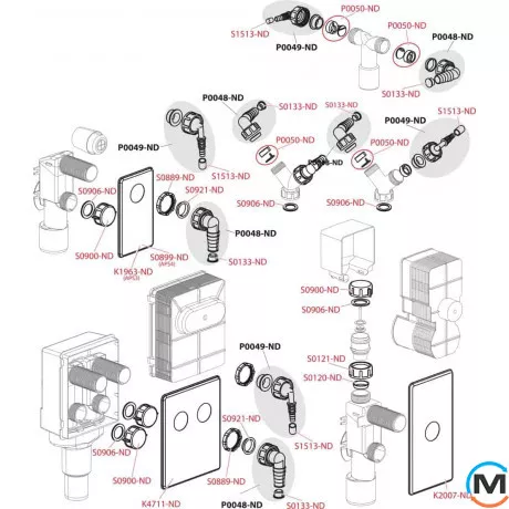 Сифон Alca Plast для стиральной машинки под штукатурку белый, фото , изображение 3