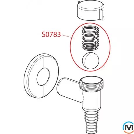 Сифон Alca Plast для стиральной машинки наружный хромированный, фото , изображение 3