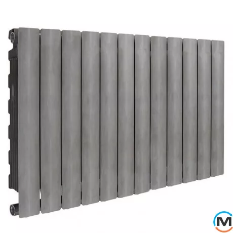 Радіатор опалення Fondital 350/100 алюміній (12 секцій) BLITZ SUPER B4 PURE METAL, Колір: Сірий, Міжосьова відстань (мм): 350, Кількість секцій: 12, фото 