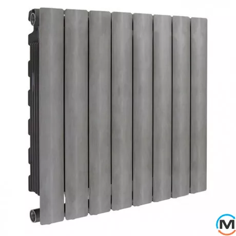 Радіатор опалення Fondital 350/100 алюміній (8 секцій) BLITZ SUPER B4 PURE METAL, Колір: Сірий, Міжосьова відстань (мм): 350, Кількість секцій: 8, фото 